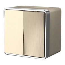 Изображение Выключатель двухклавишный влагозащищенный Gallant (шампань рифленый) W5020210